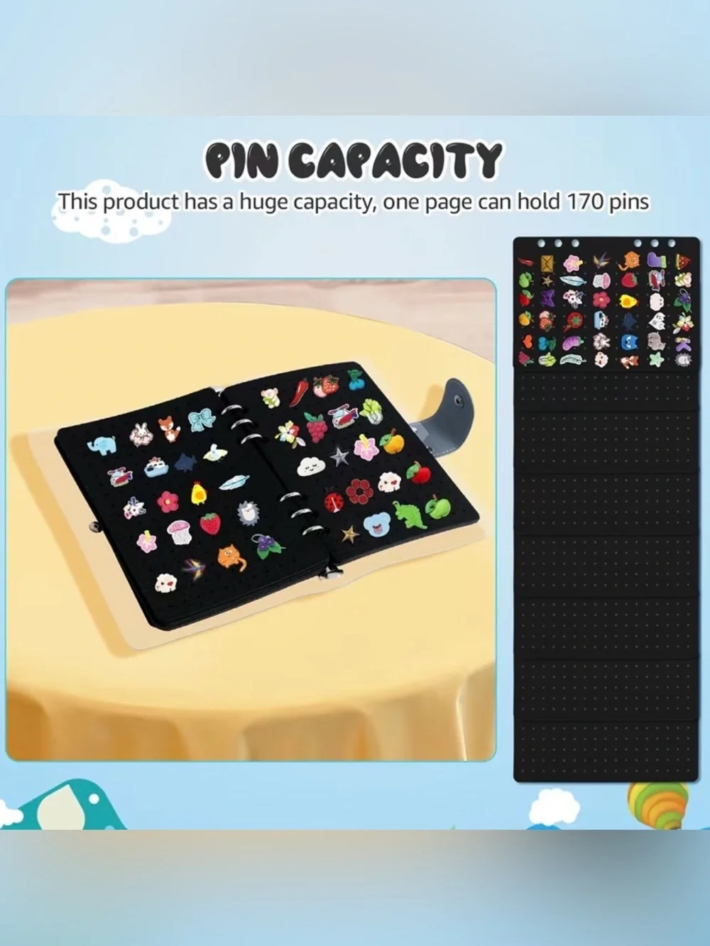 Black Pin Display Book - Multifunctional Organizer NEW